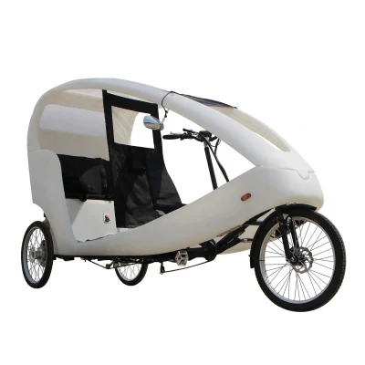 Nuovo design per adulti bici da carico elettrica triciclo a tre ruote passeggeri auto solare risciò all'aperto velo taxi